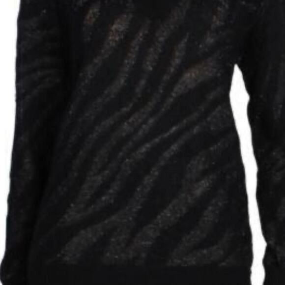 Rag & Bone Black and Silver V-Neck Sweater. Long sleeve. - Picture 7 of 7